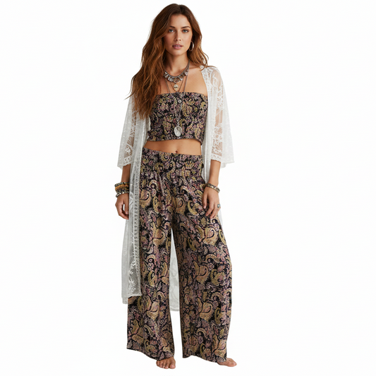 Ladies Long White Lace Kimono Size 10 to 14-Hand Picked Imports