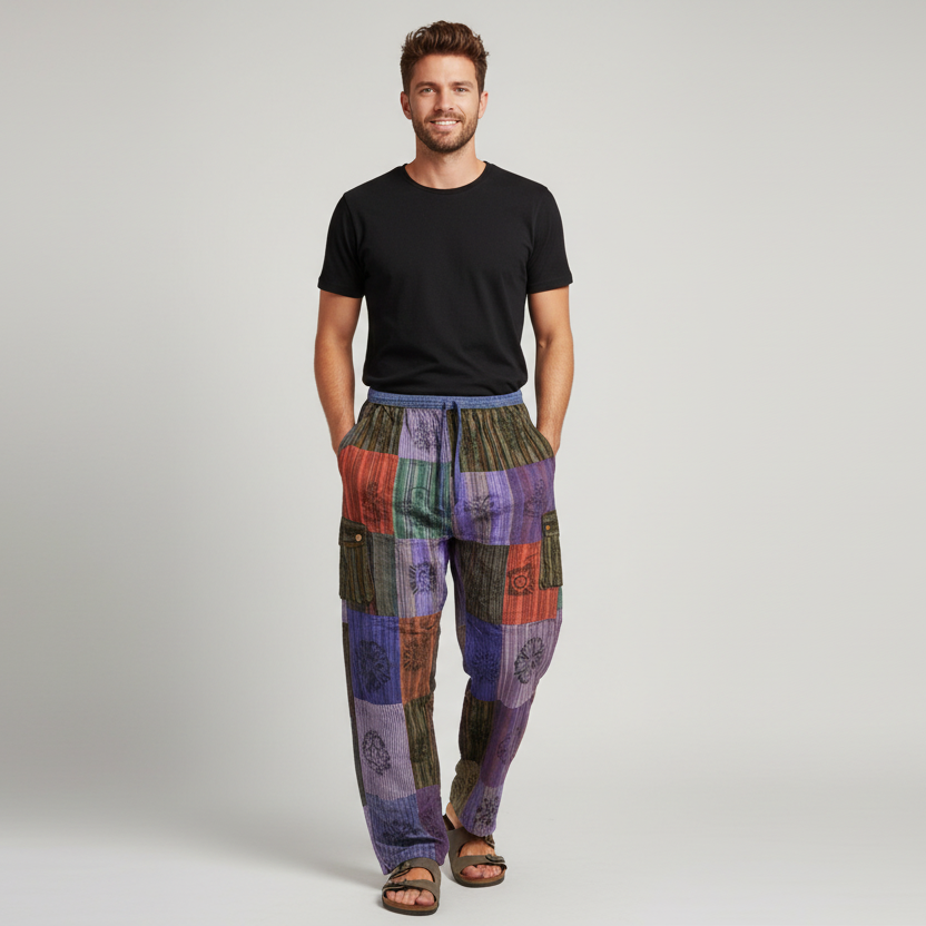 Men's/ Unisex Patchwork Cargo Pants Size X Large-Hand Picked Imports