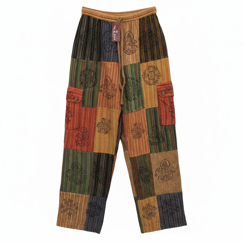 Men's/ Unisex Patchwork Cargo Pants Size Medium-Hand Picked Imports