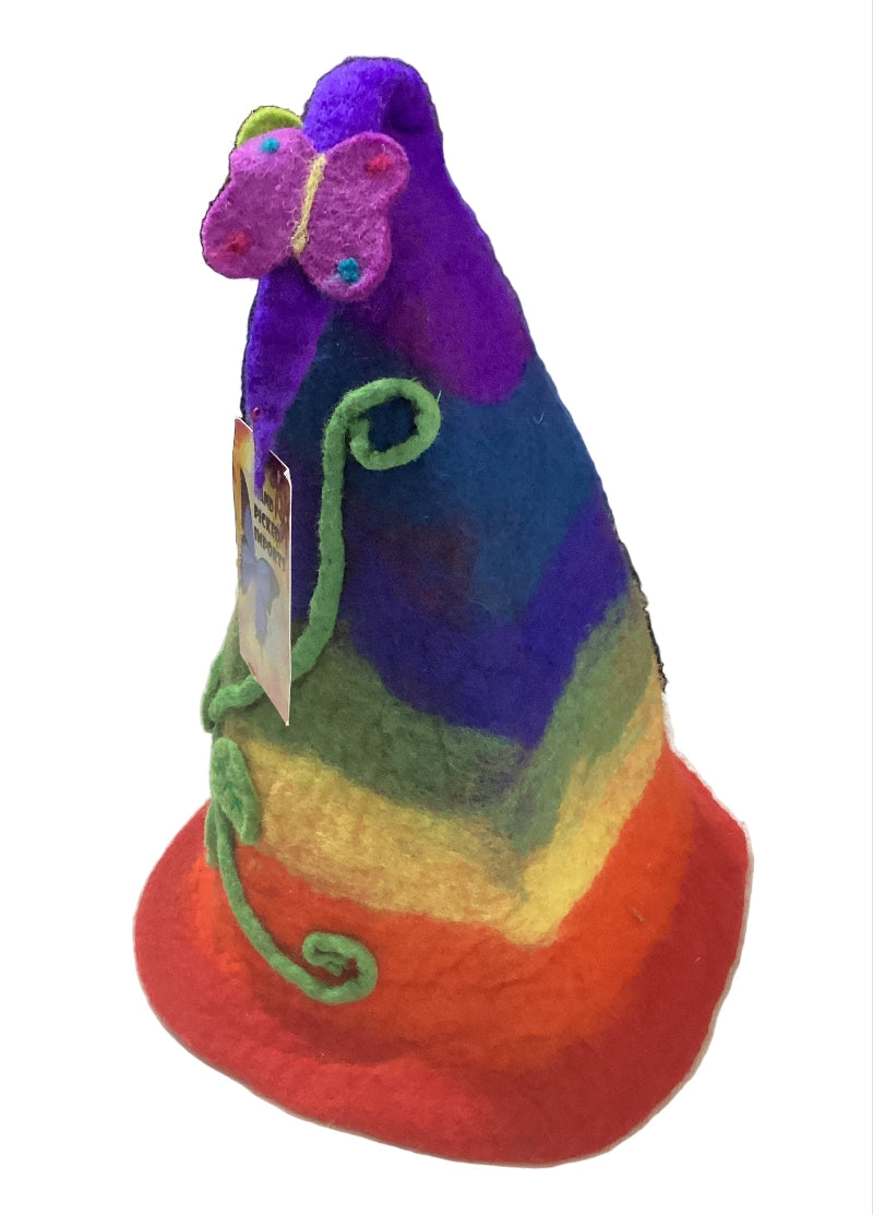 Colourfull Adult Mushroom Felt Hat Handmade in Nepal-Hand Picked Imports