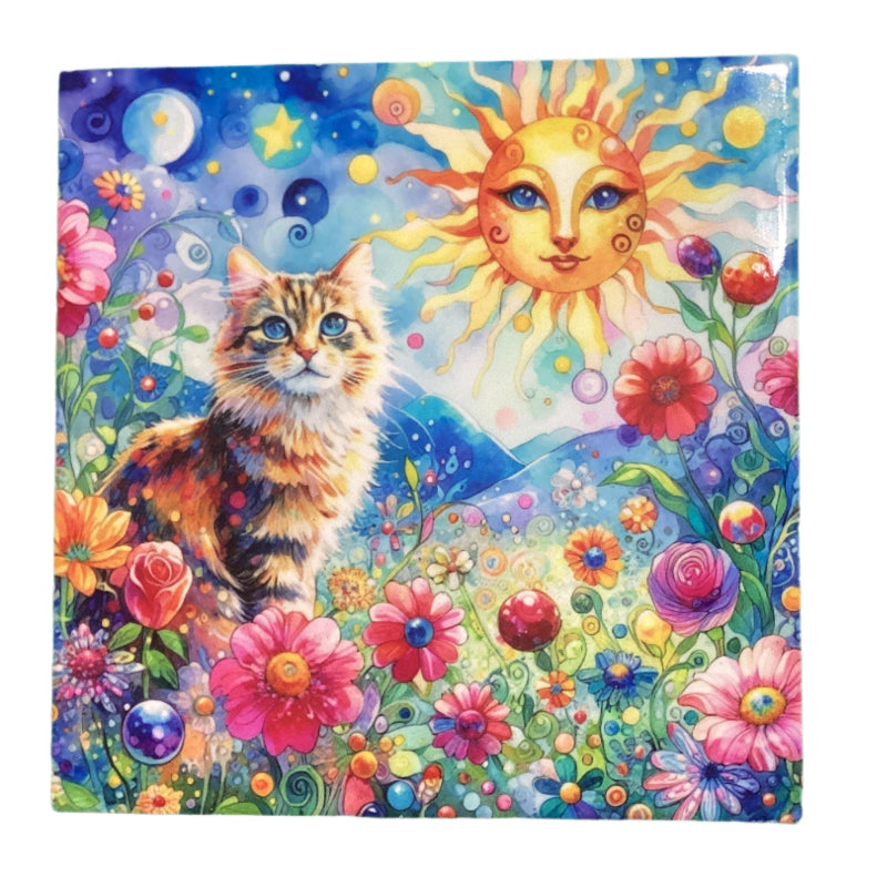 Magical Spiritual Ceramic Trivets - Teapot Coasters Cork Tile 20x20cm-Hand Picked Imports