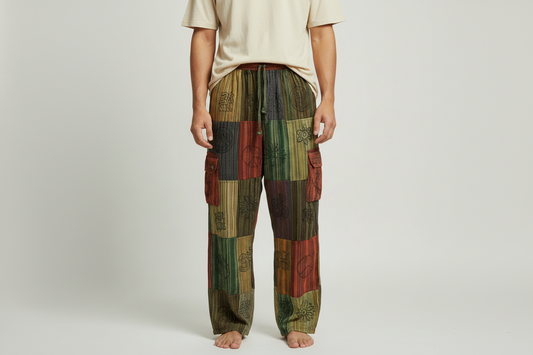 Men's/ Unisex Patchwork Cargo Pants Size Small-Hand Picked Imports