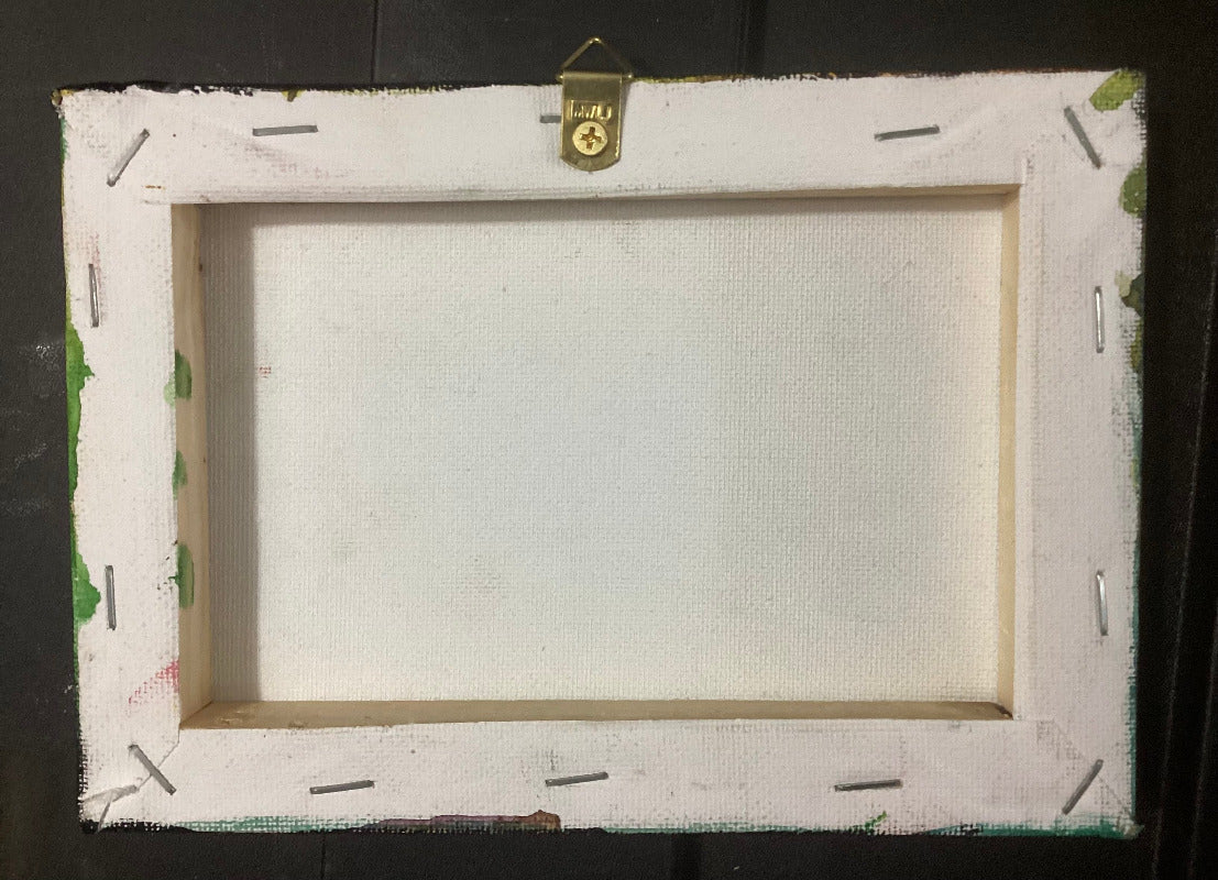 "Dragon Fly" Miniature Oil Painting On Stretched Canvas 7x 5” By Susan Hend Russell-Hand Picked Imports