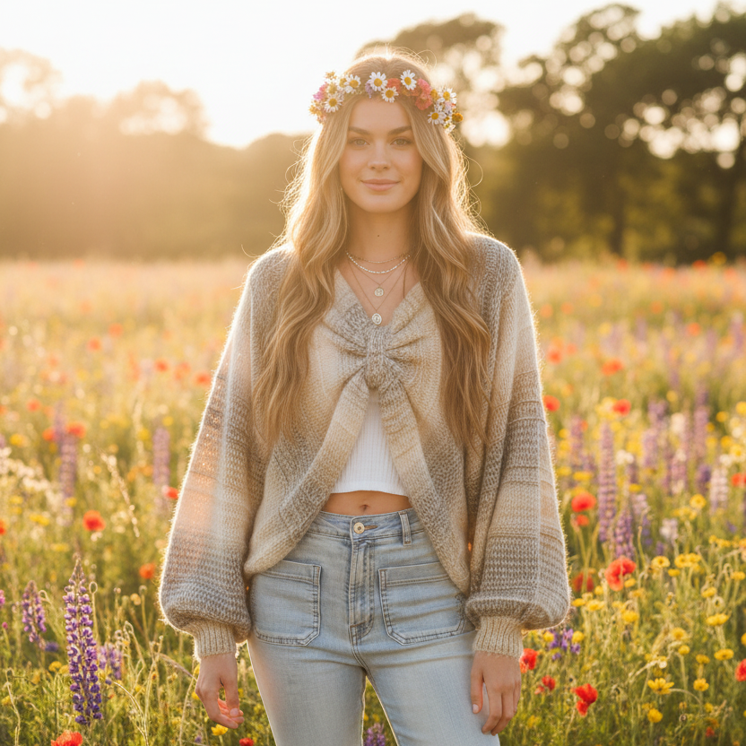 Ladies Soft Winter BoHo Lose knit Jumper Free Size-Hand Picked Imports