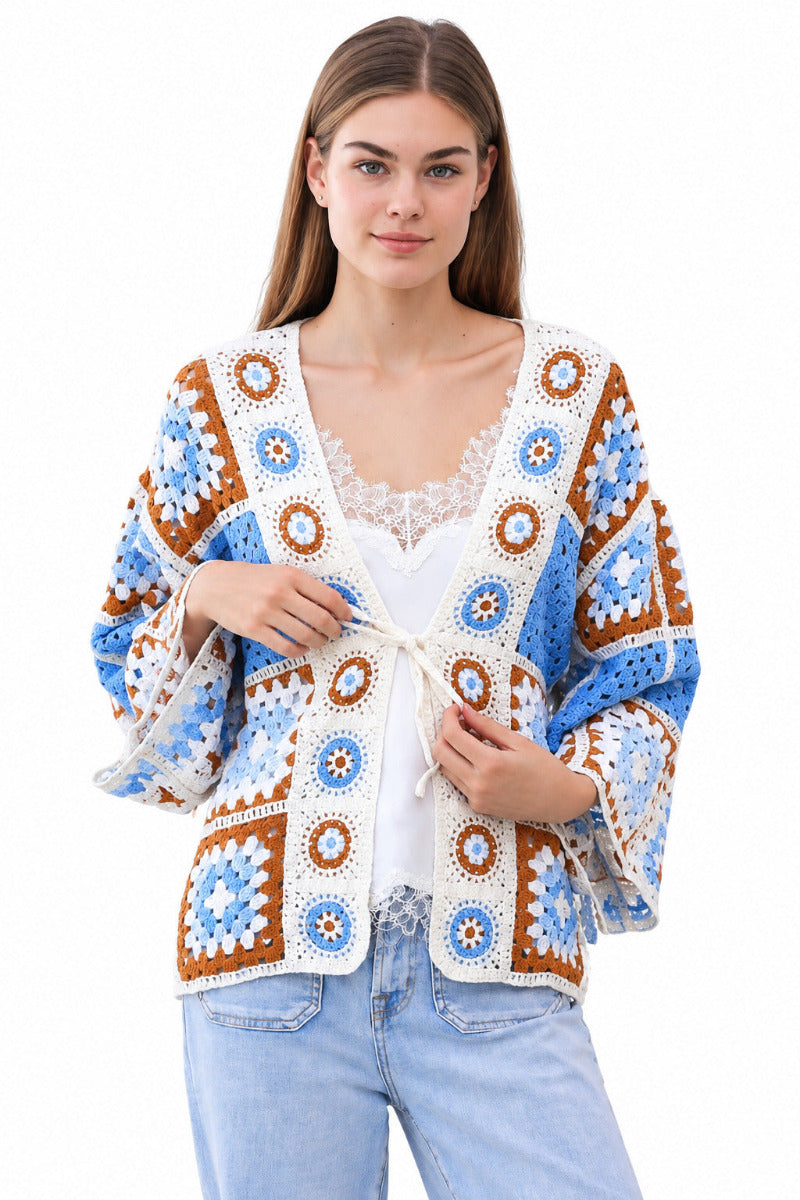 Ladies Blue Crochet Jumper – Sizes 10–16-Hand Picked Imports