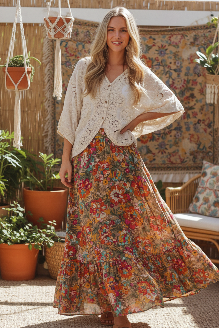 Ladies Boho Lace Cardigan Size 10 to 14 | White, Cream or Pink-Hand Picked Imports