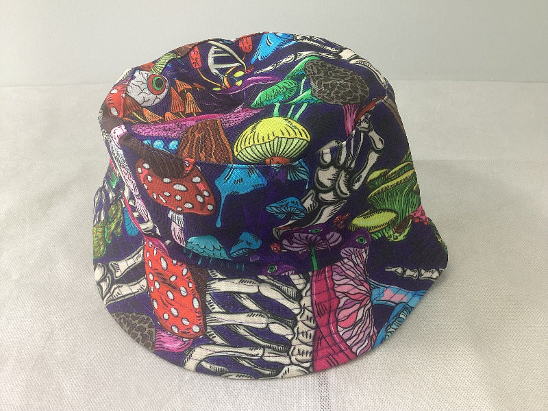 Funky Unisex Reversible Cotton Printed Trippy Mushroom Bucket Hat-Hand Picked Imports