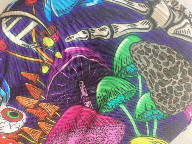 Funky Unisex Reversible Cotton Printed Trippy Mushroom Bucket Hat-Hand Picked Imports