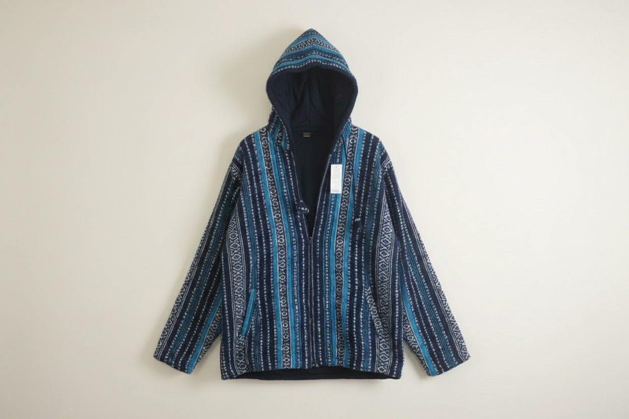 Lined Brushed Cotton Winter Jacket Made in Nepal Size XXL-Hand Picked Imports
