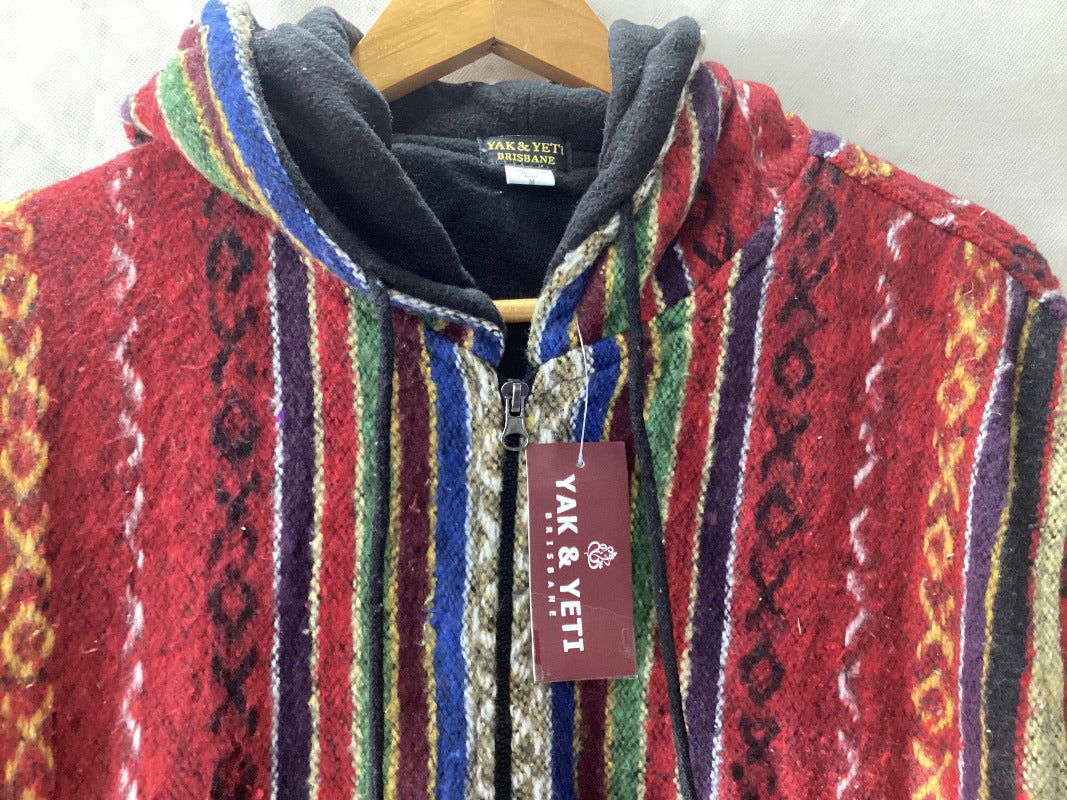Lined Brushed Cotton Boho Winter Jacket Made in Nepal Size Medium-Hand Picked Imports