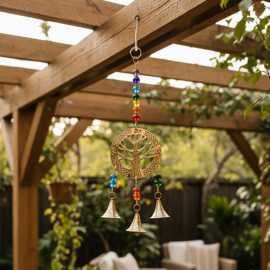 Brass Bells Tree of Life Chakra String Length 26cm-Hand Picked Imports