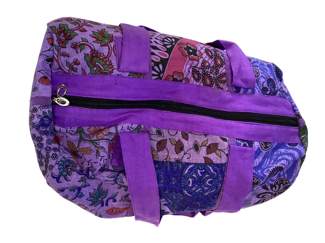 Cotton Overnight/Duffle Bag Handmade in India-Hand Picked Imports