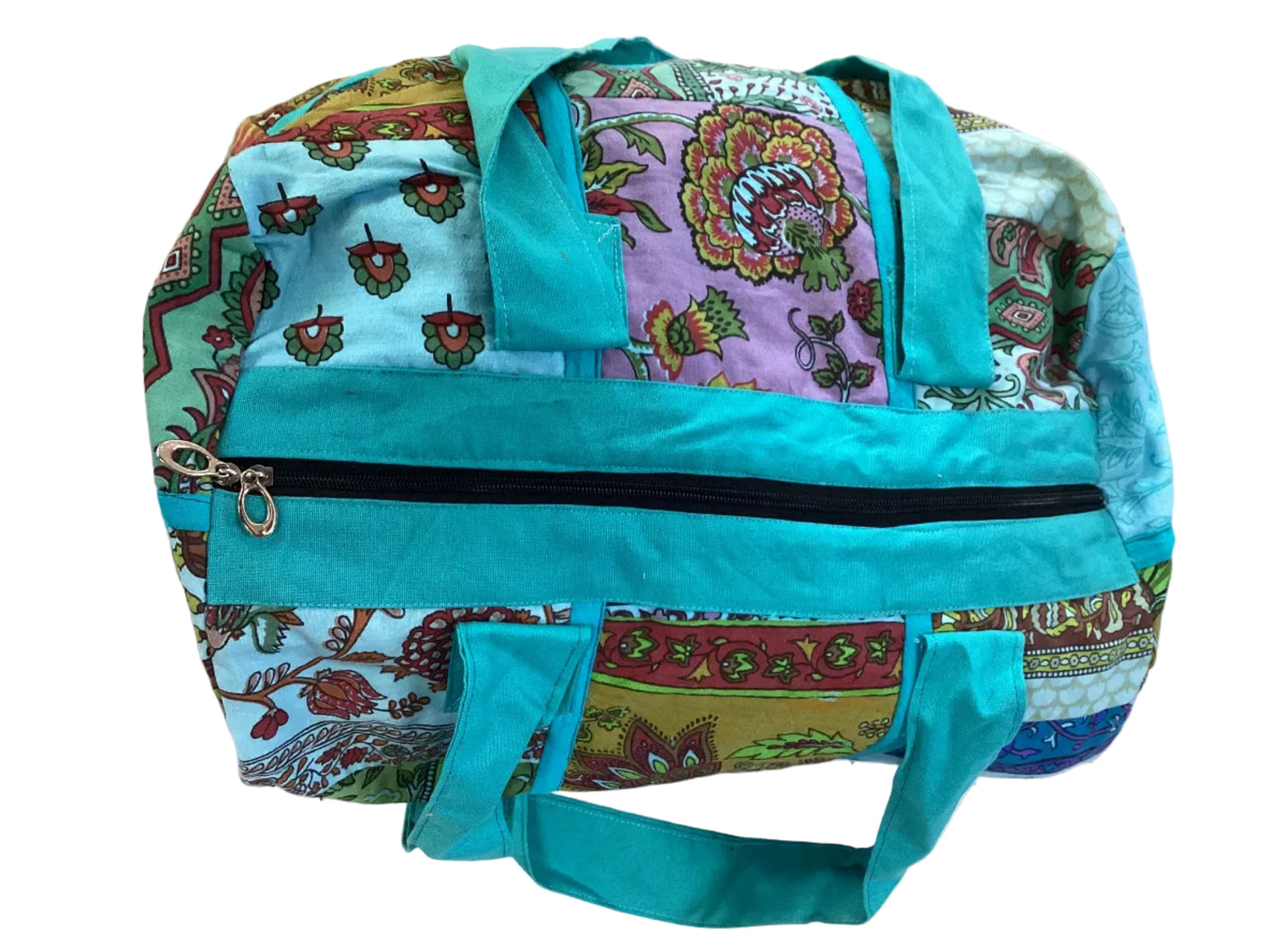 Cotton Overnight/Duffle Bag Handmade in India-Hand Picked Imports