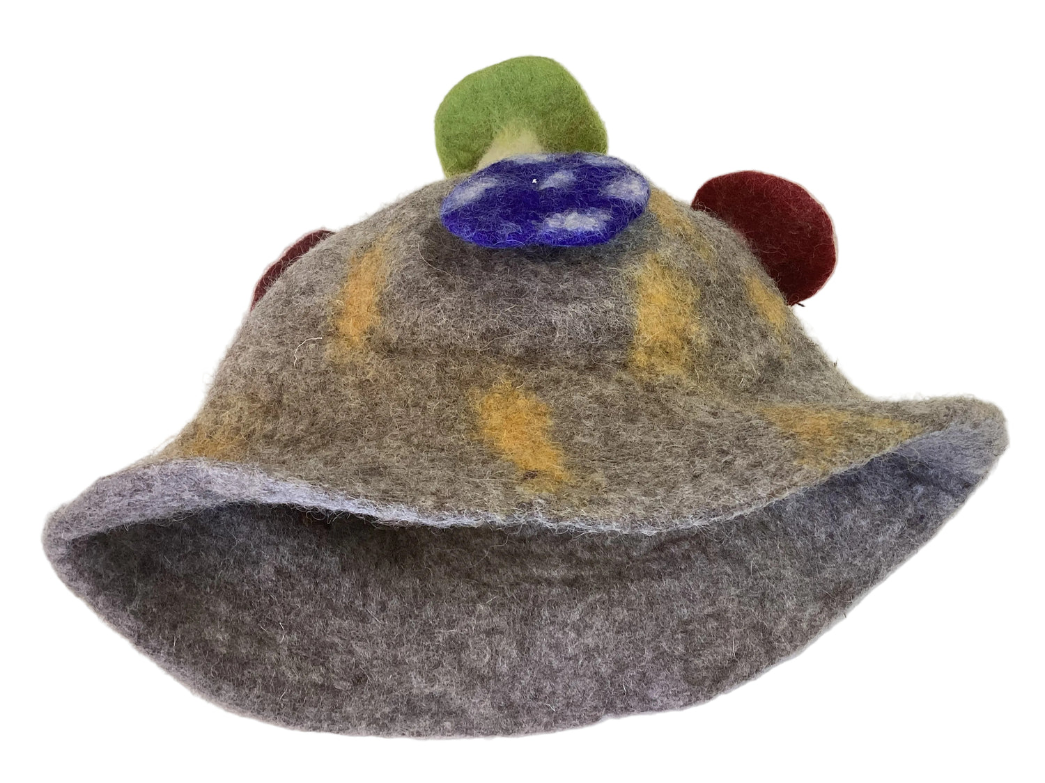 Colourful Adult Mushroom Felt Hat - Handmade in Nepal-Hand Picked Imports