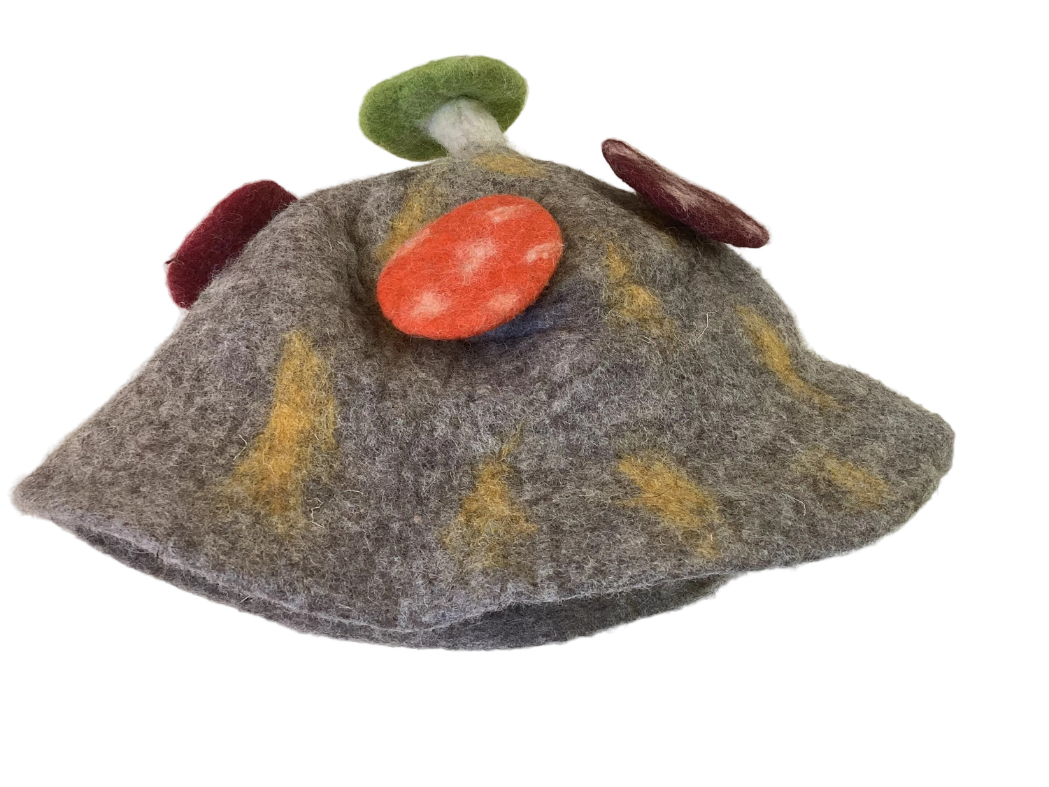 Colourful Adult Mushroom Felt Hat - Handmade in Nepal-Hand Picked Imports