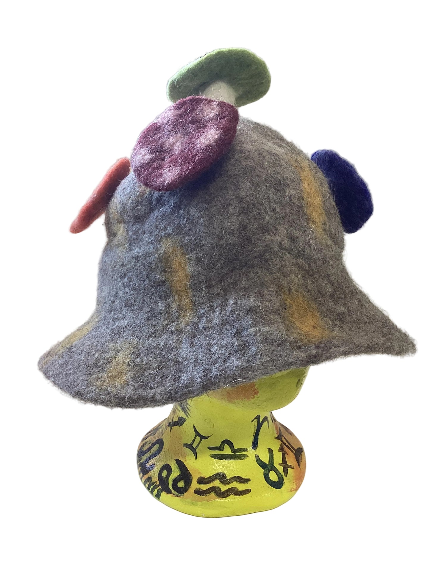 Colourful Adult Mushroom Felt Hat - Handmade in Nepal-Hand Picked Imports