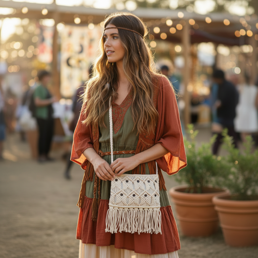 Women's Boho Macramé Festival Bag-Hand Picked Imports
