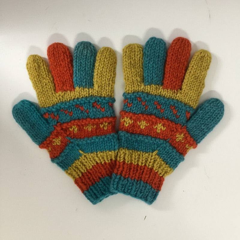 Adult Knitted Woollen Gloves Handmade in Nepal-Hand Picked Imports