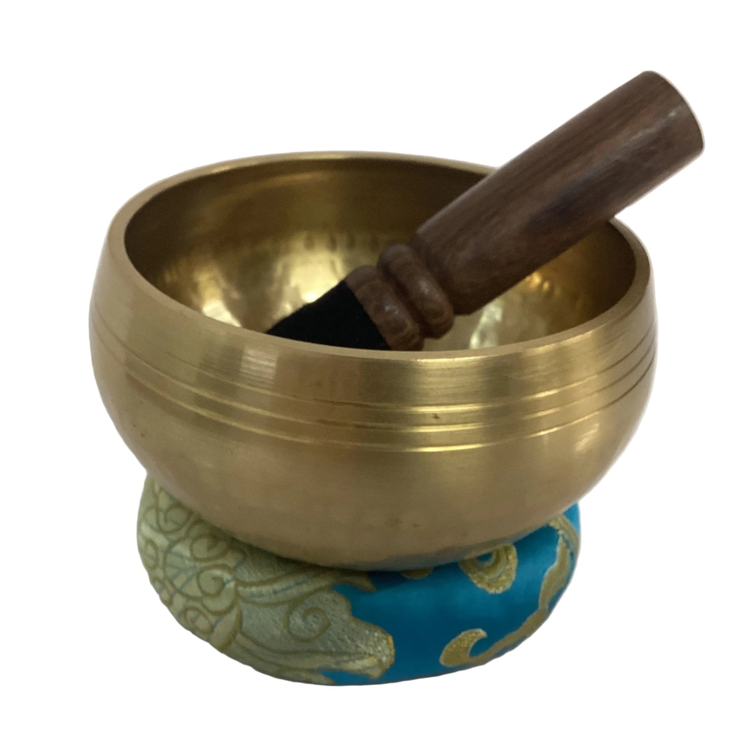 Hand-Beaten Singing Bowl Set 11 cm Comes With Striker and Cushion-Hand Picked Imports