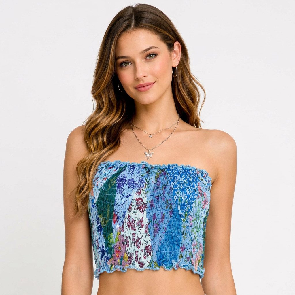 Ladies Cotton Summer Festival Boob Tube Size 6 to 10-Hand Picked Imports