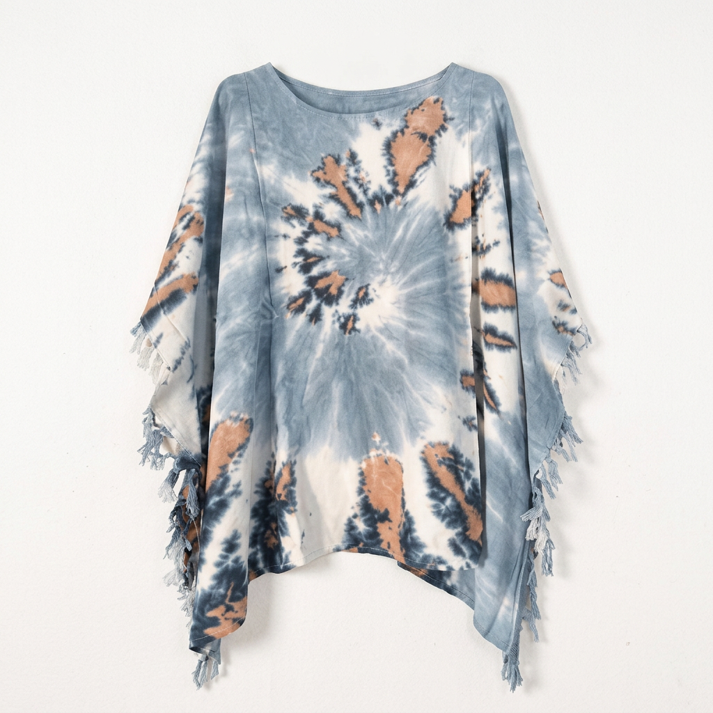 Rayon Tie-Dye Kaftan | Free Size-Hand Picked Imports