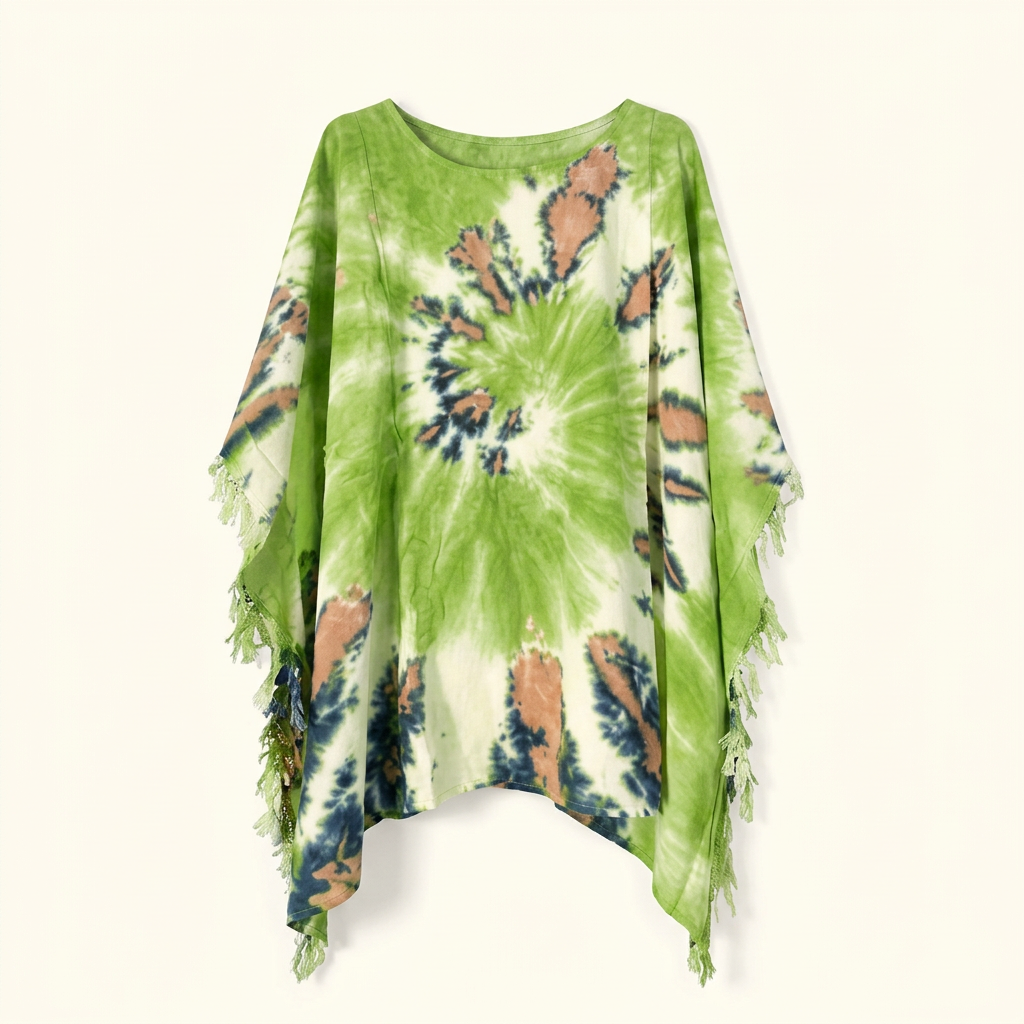 Rayon Tie-Dye Kaftan | Free Size-Hand Picked Imports