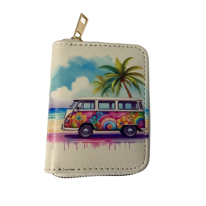 Small Printed Zip-Around Purse / Wallet – Kombi & Dragonfly-Hand Picked Imports