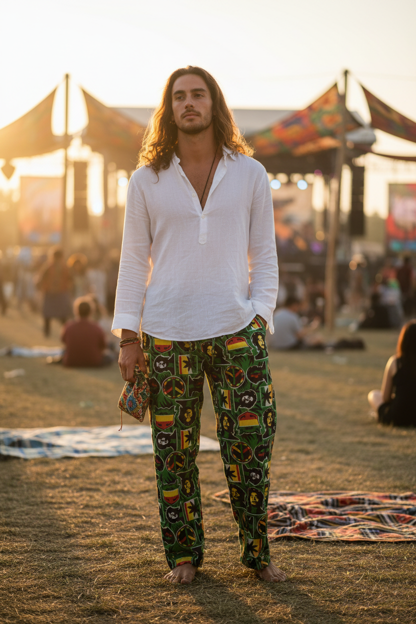 Unisex Men's/Ladies Light Cotton Festival Party Bob Marley Pants-Hand Picked Imports