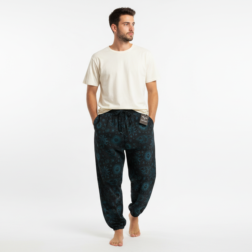 Men's/ Ladies Unisex Festival Hippie Cotton Sun Pants-Hand Picked Imports