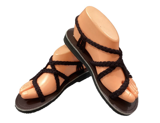 Brown Strappy Ladies Sandals Made in Thailand-Hand Picked Imports