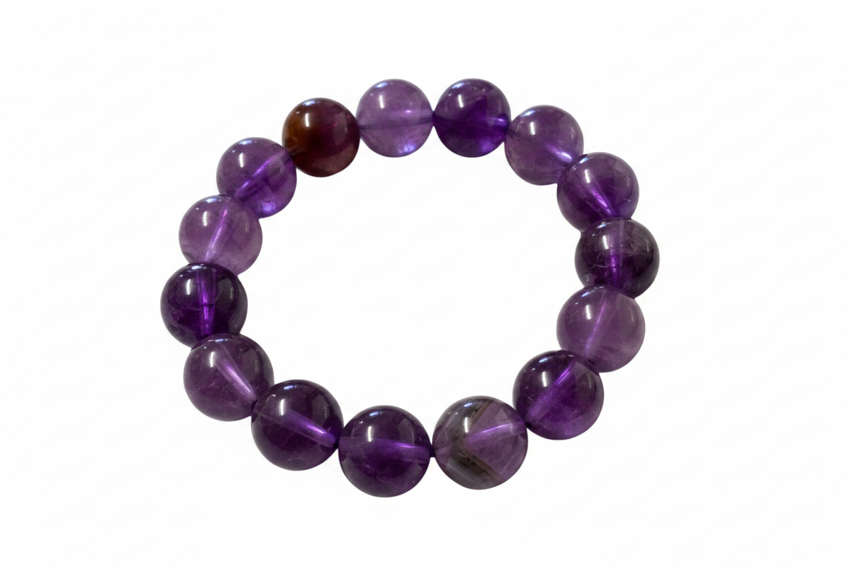 Semi-precious Amethyst Crystal Bracelet-Hand Picked Imports