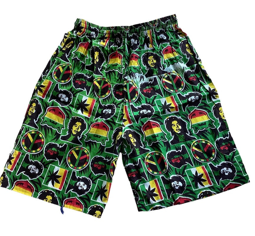 Men's Cotton Bob Marley Shorts-Hand Picked Imports