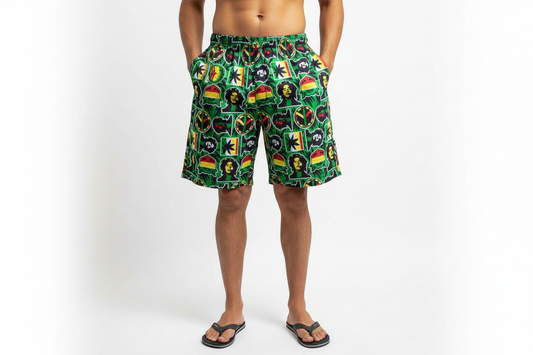 Men's Cotton Bob Marley Shorts-Hand Picked Imports