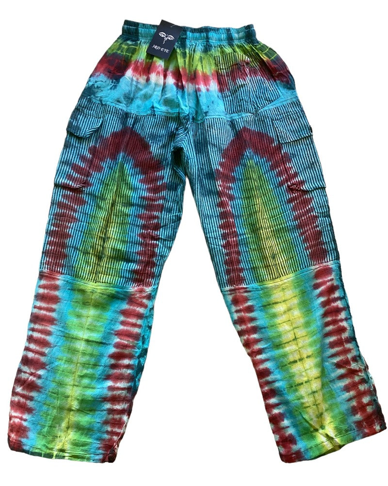 Men's/ Unisex Festival Holiday Cargo Pants Size Small/Medium-Hand Picked Imports