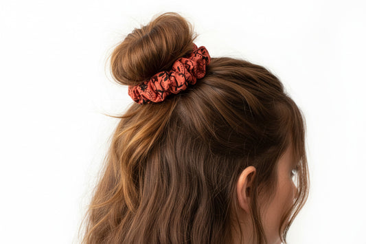 3Pc Hippie BoHo Cotton Scrunchies with Secret Pocket/Zipper Made in India-Hand Picked Imports