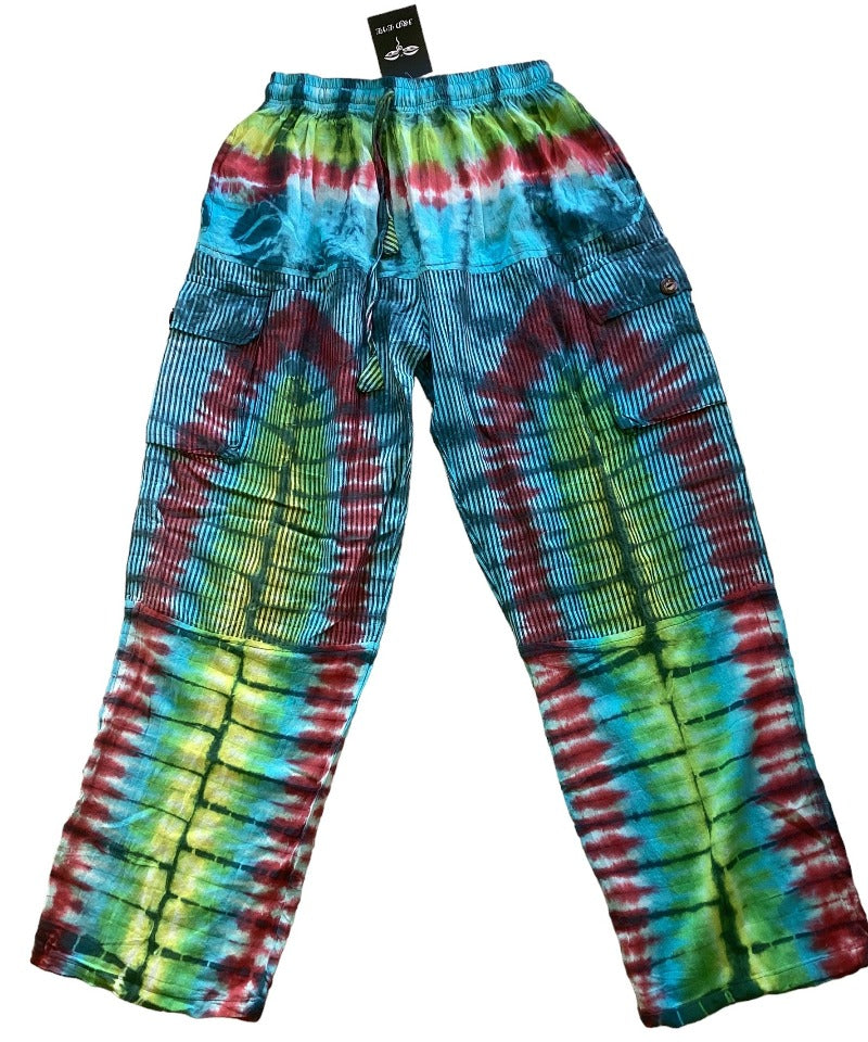 Men's/ Unisex Festival Holiday Cargo Pants Size Small/Medium-Hand Picked Imports