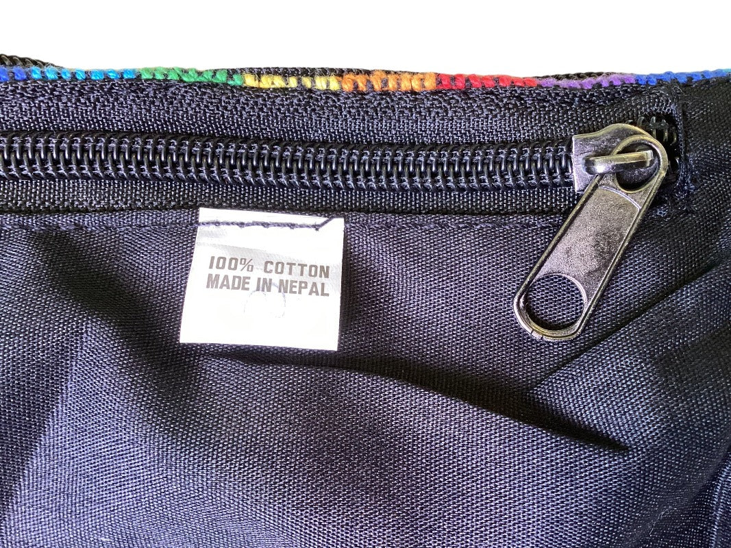 Rainbow Adjustable Money Belt with 6 Zip up pockets one Velcro pocket-Hand Picked Imports