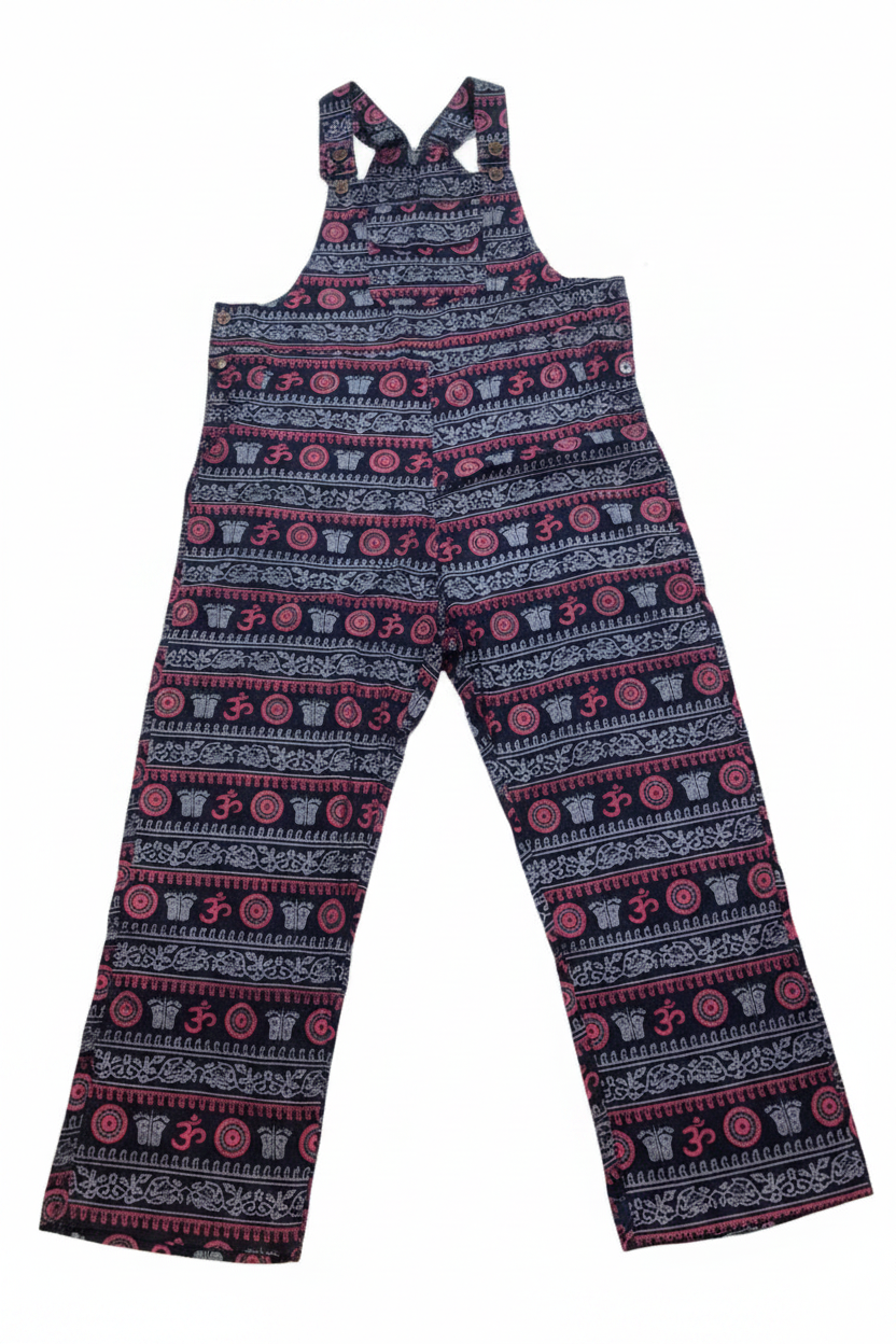 Ladies Cotton OM Straight Leg Overalls Made in Nepal-Hand Picked Imports