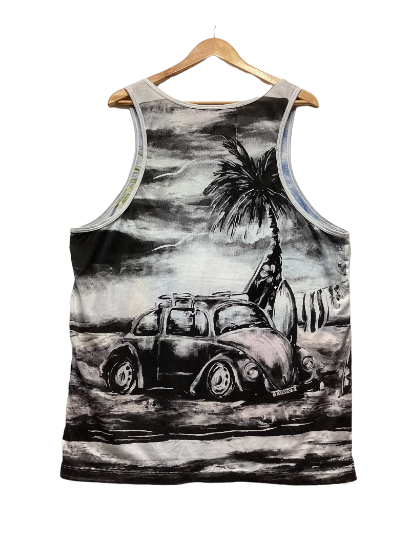 Men's VW Beatle Cotton Singlet XXL-Hand Picked Imports