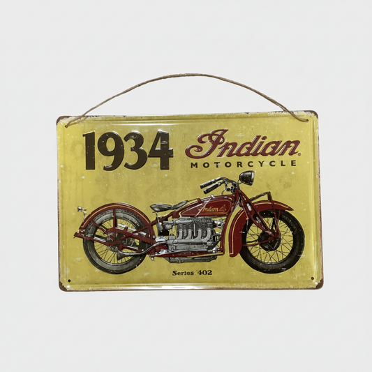 1934 Indian - Tin Sign 30 X 20 cm-Hand Picked Imports