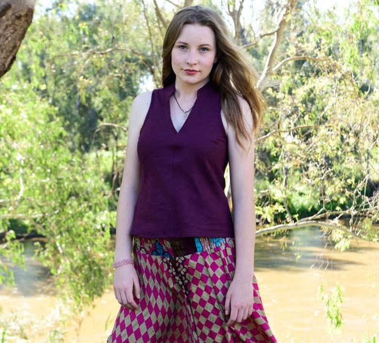 Ladies Hemp Top Sizes S,M,L.& XL-Hand Picked Imports