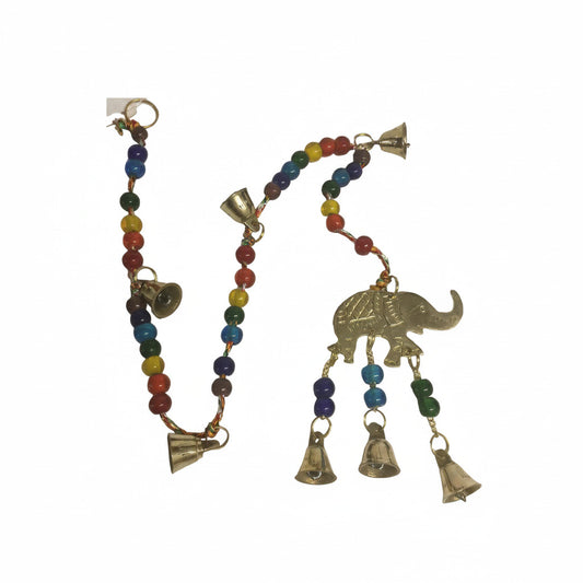 Brass Bell Chakra String with Elephant-Hand Picked Imports