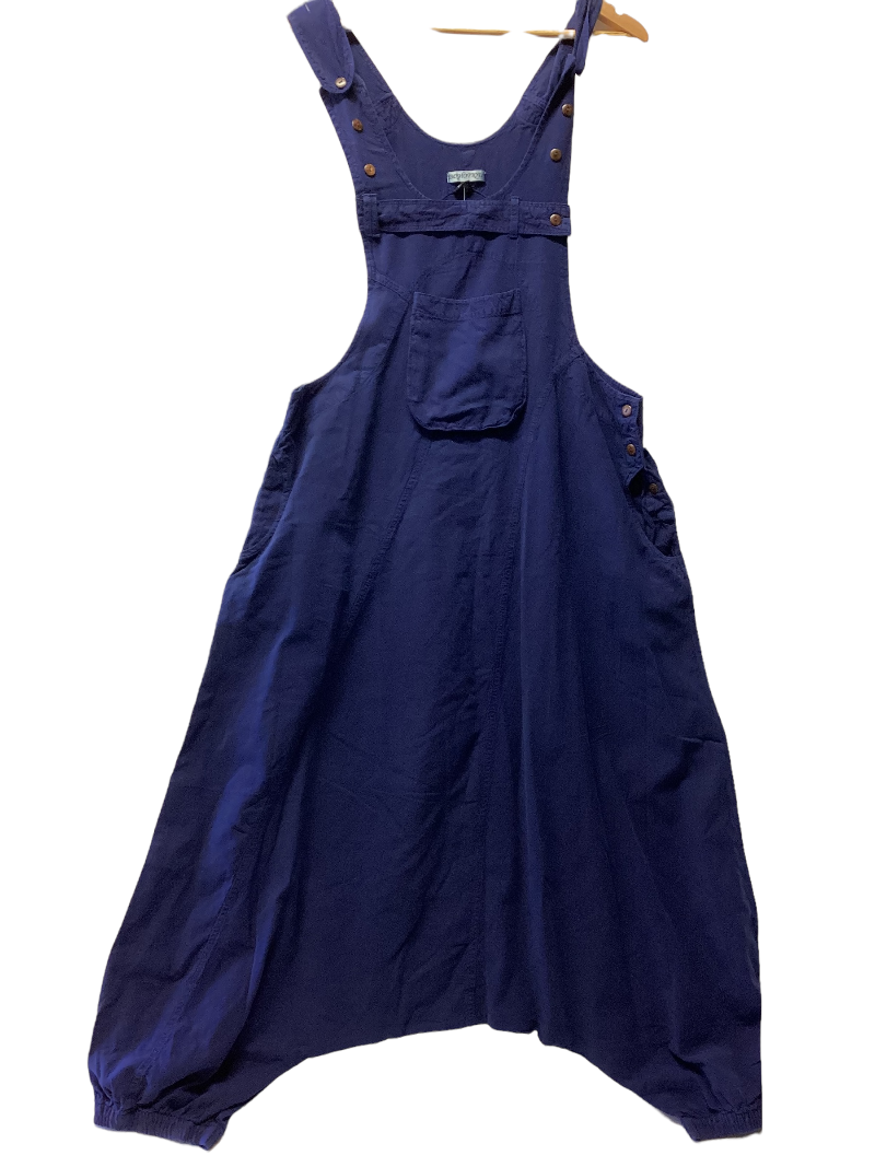 Tan or Navy Blue Long Hippie Festival Cotton Overalls Made in Nepal-Hand Picked Imports