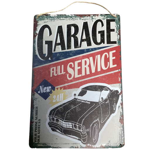 Tin Sign - Garage Full Service 30 X 20 cm-Hand Picked Imports