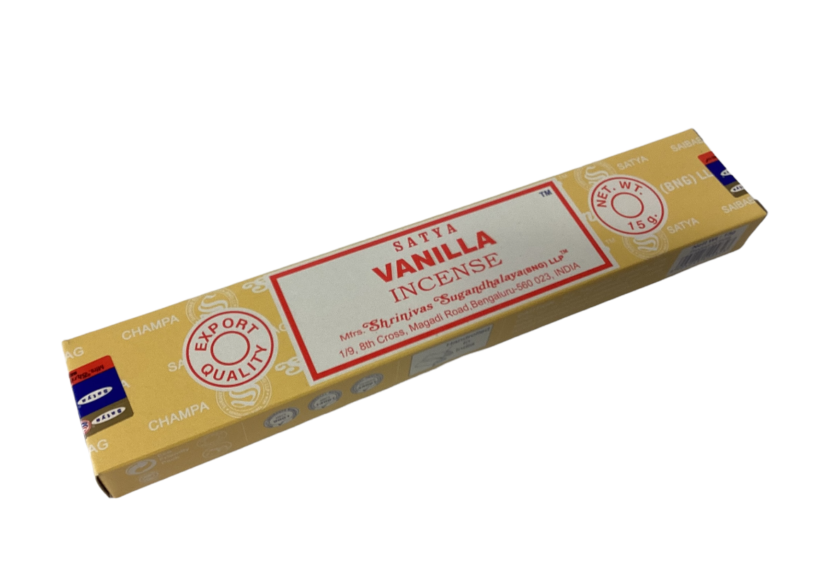 Selection of Satya Incense Sticks including Vanilla and Cinnamon-Hand Picked Imports