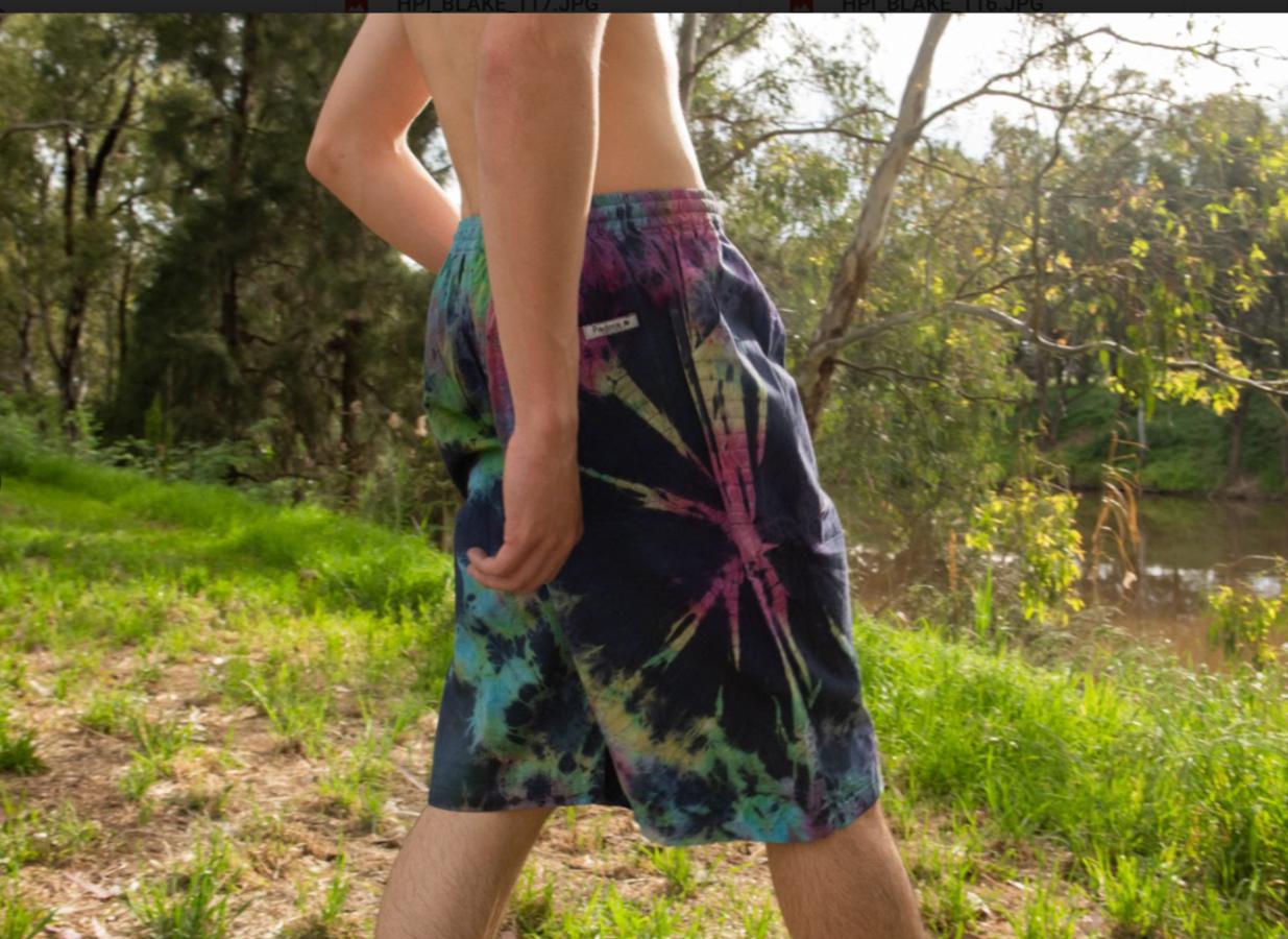 Men's/ Cotton Tie Dye Shorts Size - Small to Medium-Hand Picked Imports