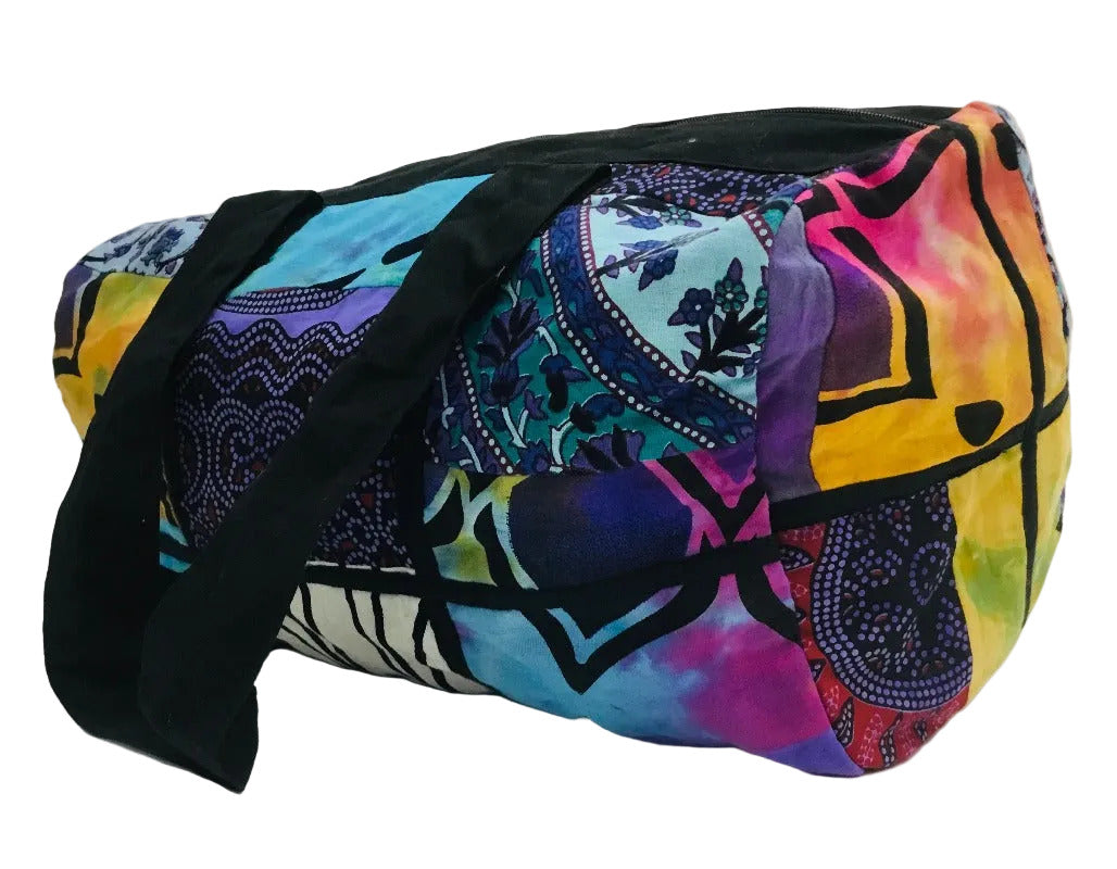Cotton Overnight/Duffle Bag Handmade in India-Hand Picked Imports