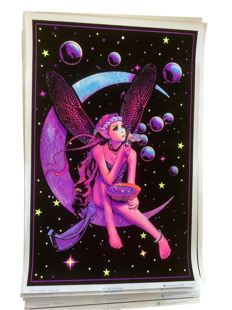 Fairy Dreams Velvet Blacklight Poster 55 X 85cm-Hand Picked Imports